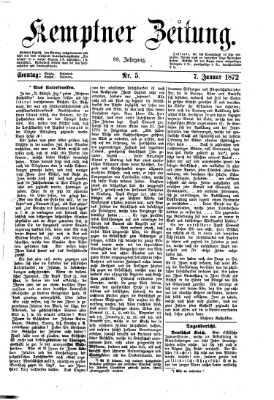 Kemptner Zeitung Sonntag 7. Januar 1872