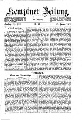 Kemptner Zeitung Samstag 13. Januar 1872