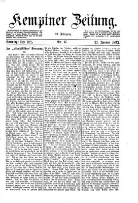 Kemptner Zeitung Sonntag 21. Januar 1872