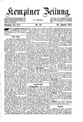 Kemptner Zeitung Sonntag 28. Januar 1872