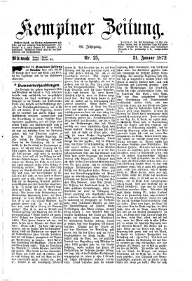 Kemptner Zeitung Mittwoch 31. Januar 1872