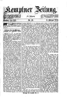 Kemptner Zeitung Samstag 3. Februar 1872