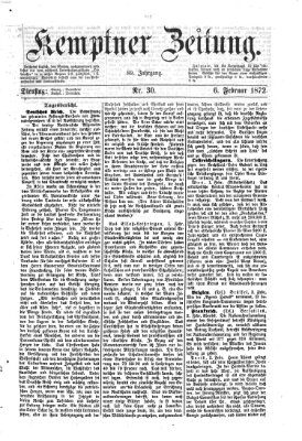 Kemptner Zeitung Dienstag 6. Februar 1872