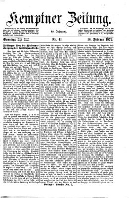 Kemptner Zeitung Sonntag 18. Februar 1872