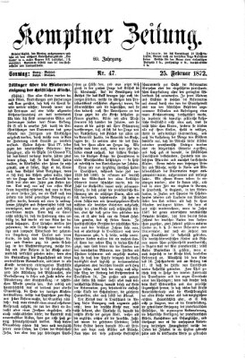 Kemptner Zeitung Sonntag 25. Februar 1872