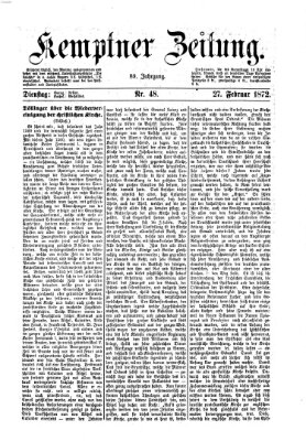 Kemptner Zeitung Dienstag 27. Februar 1872