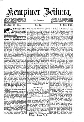 Kemptner Zeitung Samstag 2. März 1872