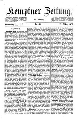 Kemptner Zeitung Donnerstag 21. März 1872