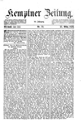 Kemptner Zeitung Mittwoch 27. März 1872