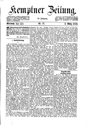 Kemptner Zeitung Mittwoch 3. April 1872