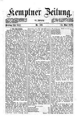 Kemptner Zeitung Freitag 10. Mai 1872