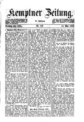 Kemptner Zeitung Dienstag 14. Mai 1872