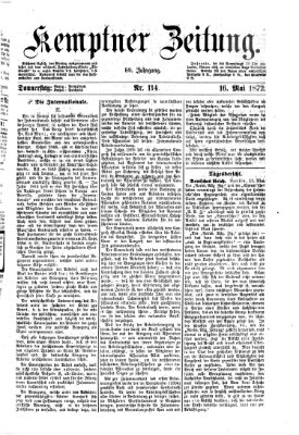 Kemptner Zeitung Donnerstag 16. Mai 1872