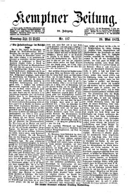 Kemptner Zeitung Sonntag 19. Mai 1872