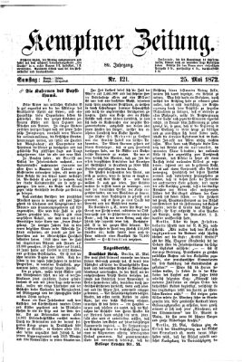 Kemptner Zeitung Samstag 25. Mai 1872