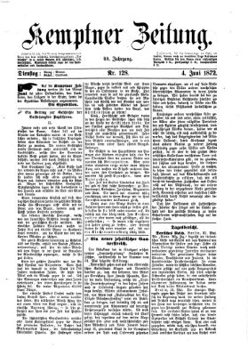 Kemptner Zeitung Dienstag 4. Juni 1872