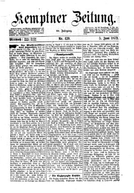 Kemptner Zeitung Mittwoch 5. Juni 1872