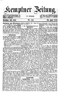 Kemptner Zeitung Samstag 22. Juni 1872