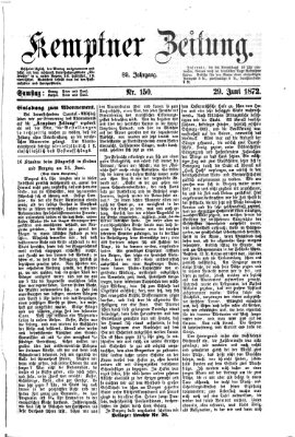 Kemptner Zeitung Samstag 29. Juni 1872