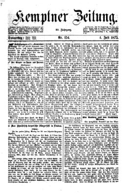 Kemptner Zeitung Donnerstag 4. Juli 1872