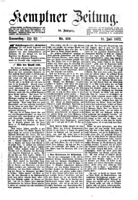 Kemptner Zeitung Donnerstag 11. Juli 1872