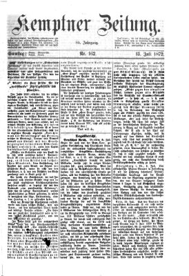 Kemptner Zeitung Samstag 13. Juli 1872