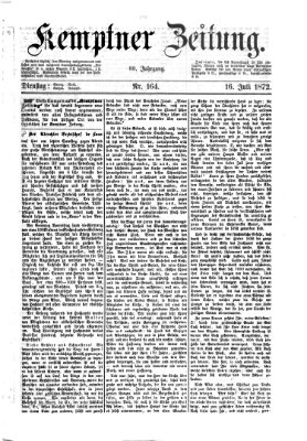 Kemptner Zeitung Dienstag 16. Juli 1872