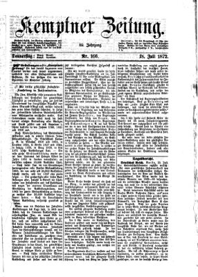 Kemptner Zeitung Donnerstag 18. Juli 1872