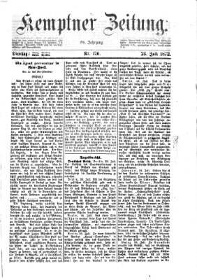 Kemptner Zeitung Dienstag 23. Juli 1872