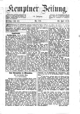 Kemptner Zeitung Freitag 26. Juli 1872