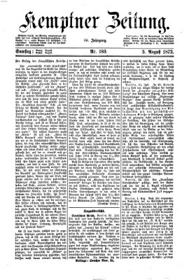 Kemptner Zeitung Samstag 3. August 1872