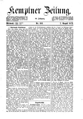 Kemptner Zeitung Mittwoch 7. August 1872