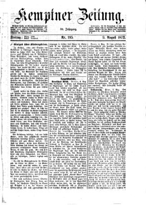 Kemptner Zeitung Freitag 9. August 1872