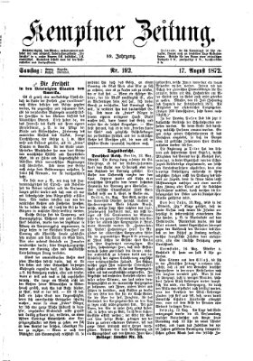 Kemptner Zeitung Samstag 17. August 1872