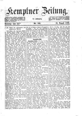 Kemptner Zeitung Sonntag 18. August 1872