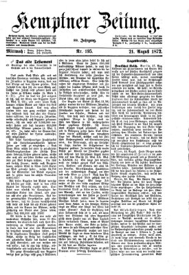 Kemptner Zeitung Mittwoch 21. August 1872