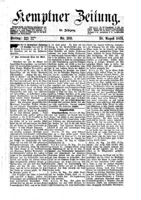 Kemptner Zeitung Freitag 30. August 1872