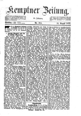 Kemptner Zeitung Samstag 31. August 1872