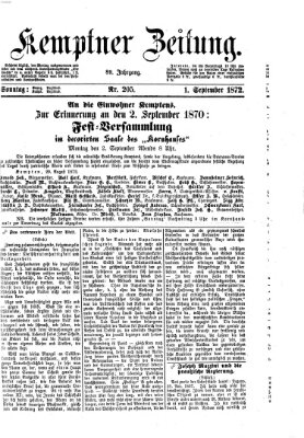 Kemptner Zeitung Sonntag 1. September 1872