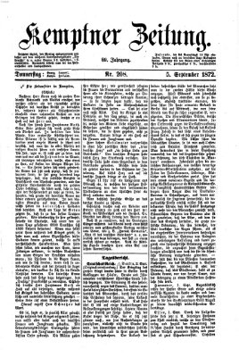 Kemptner Zeitung Donnerstag 5. September 1872