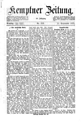 Kemptner Zeitung Samstag 21. September 1872