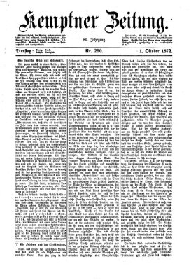 Kemptner Zeitung Dienstag 1. Oktober 1872