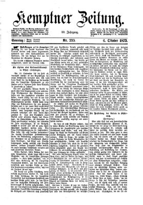 Kemptner Zeitung Sonntag 6. Oktober 1872