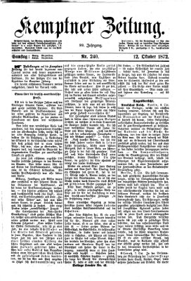 Kemptner Zeitung Samstag 12. Oktober 1872