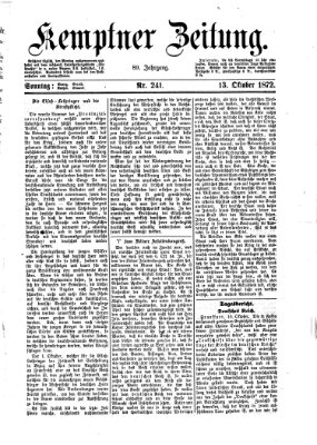 Kemptner Zeitung Sonntag 13. Oktober 1872