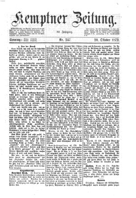 Kemptner Zeitung Sonntag 20. Oktober 1872