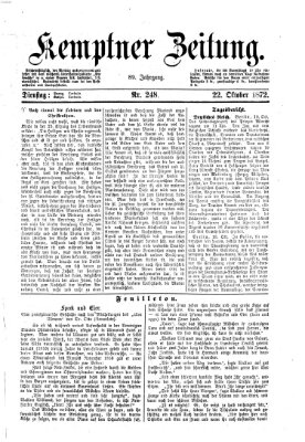 Kemptner Zeitung Dienstag 22. Oktober 1872