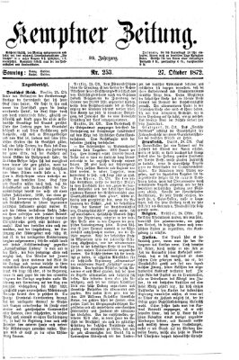 Kemptner Zeitung Sonntag 27. Oktober 1872