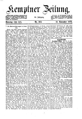 Kemptner Zeitung Sonntag 10. November 1872