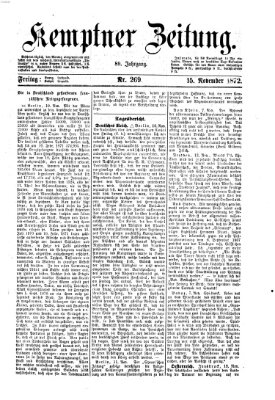 Kemptner Zeitung Freitag 15. November 1872